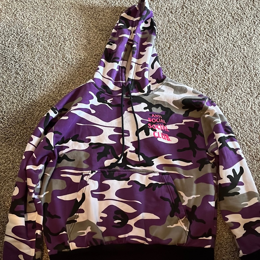 Anti social social club purple hoodie